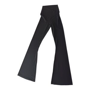 OFFLINE by Aerie - Black High-Waist Flare Pants with Smooth Finish Size XS